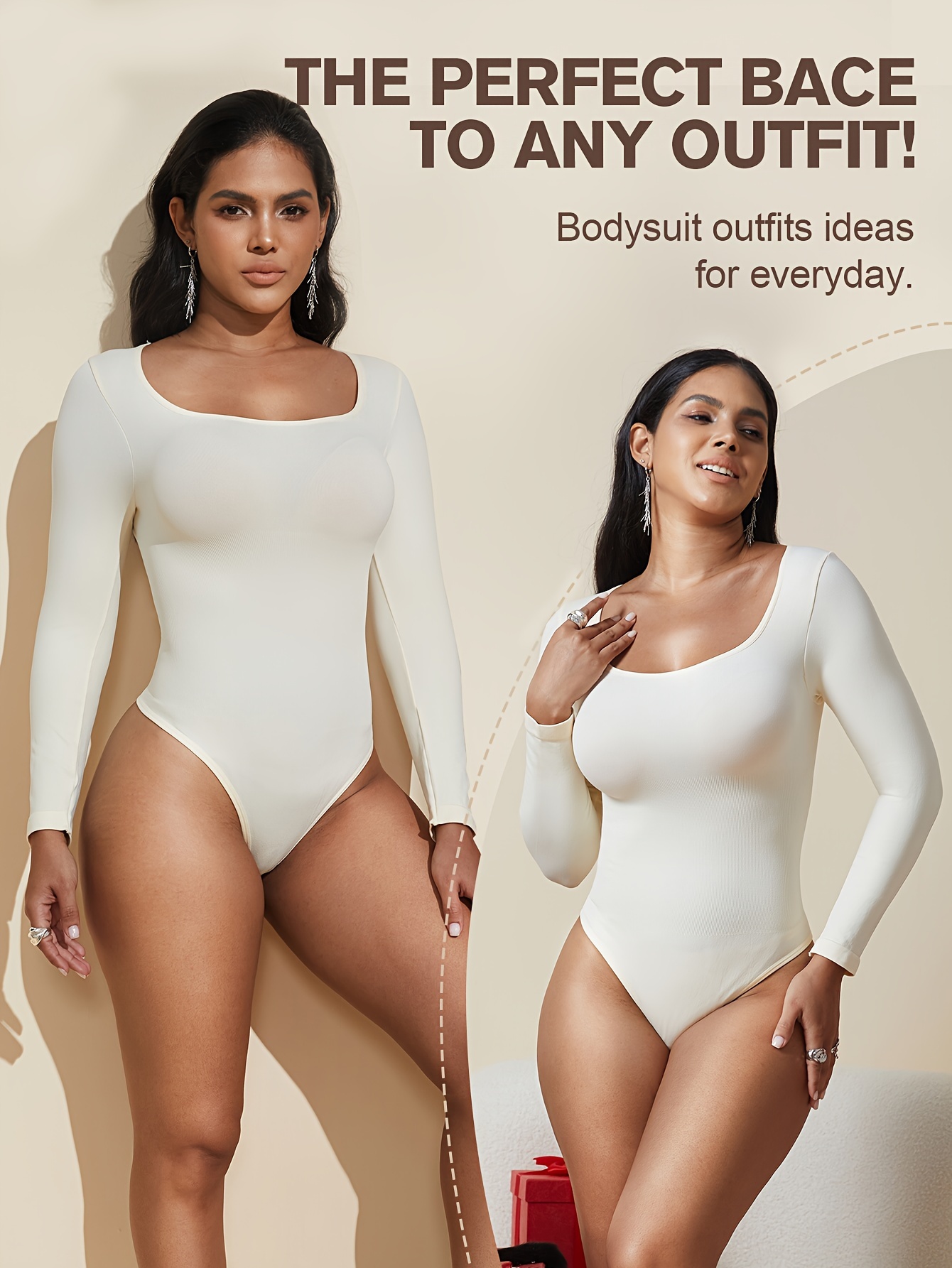 Long Sleeve Shaping Bodysuit Tummy Control Butt Lifting - Temu Australia