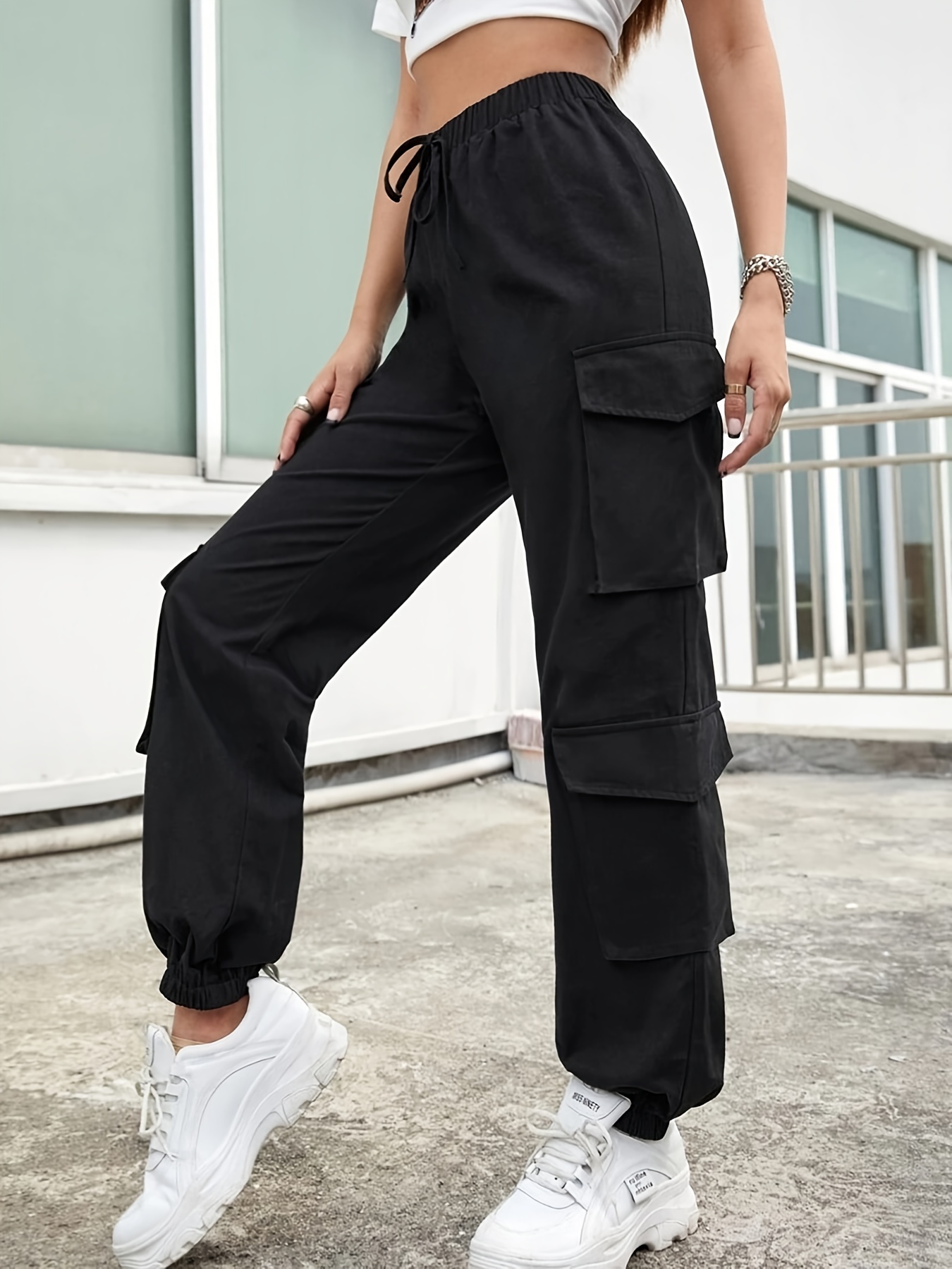 Cargo sweatpants for women Fashion Women's Drawstring Pocket