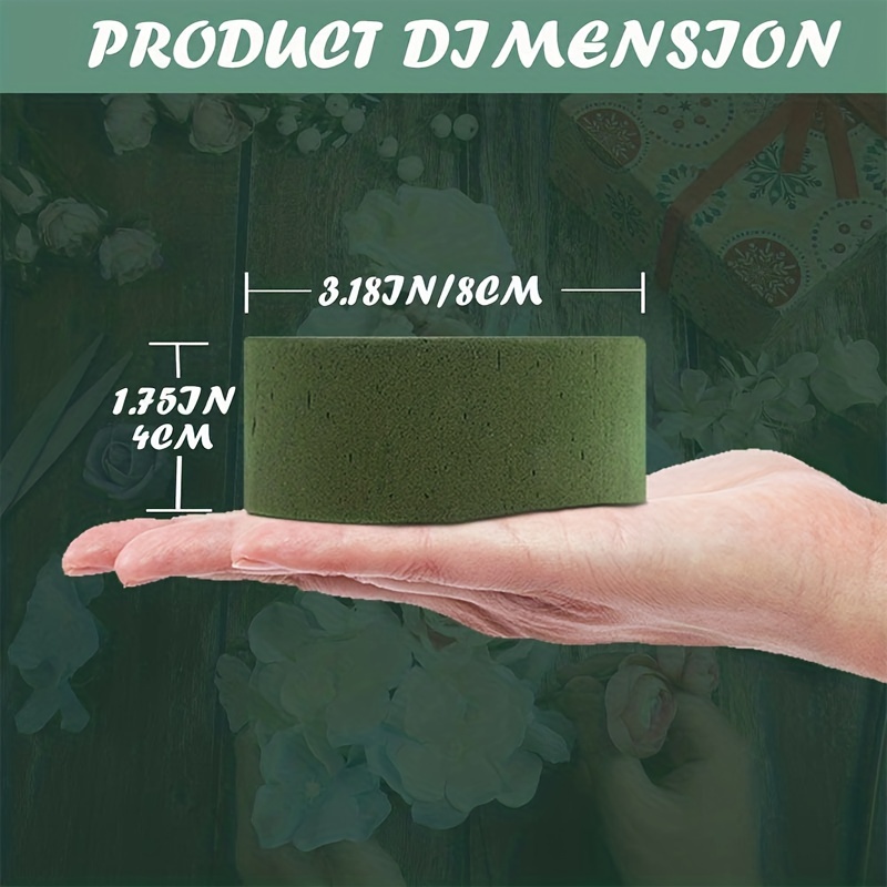  TAOPE Floral Foam, 6.5'' Large Dry & Wet Floral Foam Bricks  Round for Artificial Flowers, Green Foam Blocks for Wedding Decoration :  Arts, Crafts & Sewing