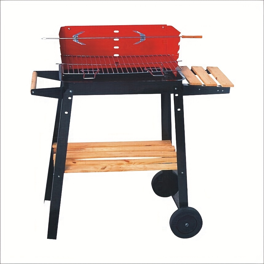 Outsunny 19 Portable Charcoal Barbecue Grill with Wheels