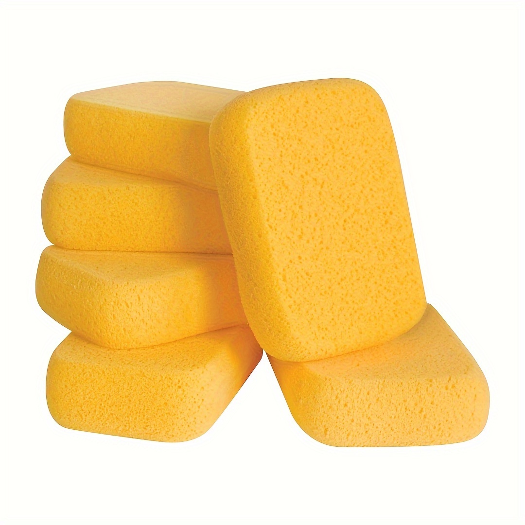 

3pcs Grouting, Cleaning And Cleaning Sponge Cleaning Tools, Waxing High-density Sponge Block (orange Yellow) For Cleaning Services/shops