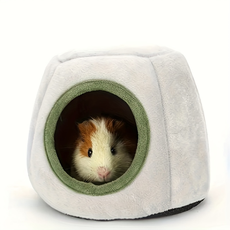 Hamster Petit Nid de Coton Hiver Sommeil Nid Maison Coton Nid De Lapin  d'hiver Chaud Nid de Couchage en Coton pour Petit Animal Mini Hérisson,  Gris