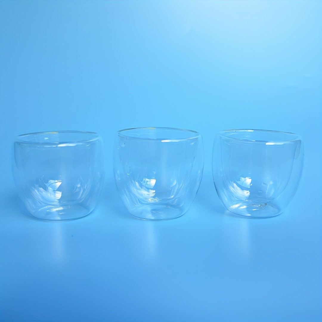 Free Shipping 4PCS Double Wall Insulated Glasses,Borosilicate