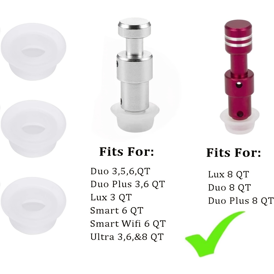  Original Replacement Float Valve Gaskets for Instant Pot Duo 3,  5, 6, 8 Quart, Duo Plus, Ultra, LUX 3, 8 Qt, Pressure Cooker Float Sealing  Caps - 7 Packs : Home & Kitchen
