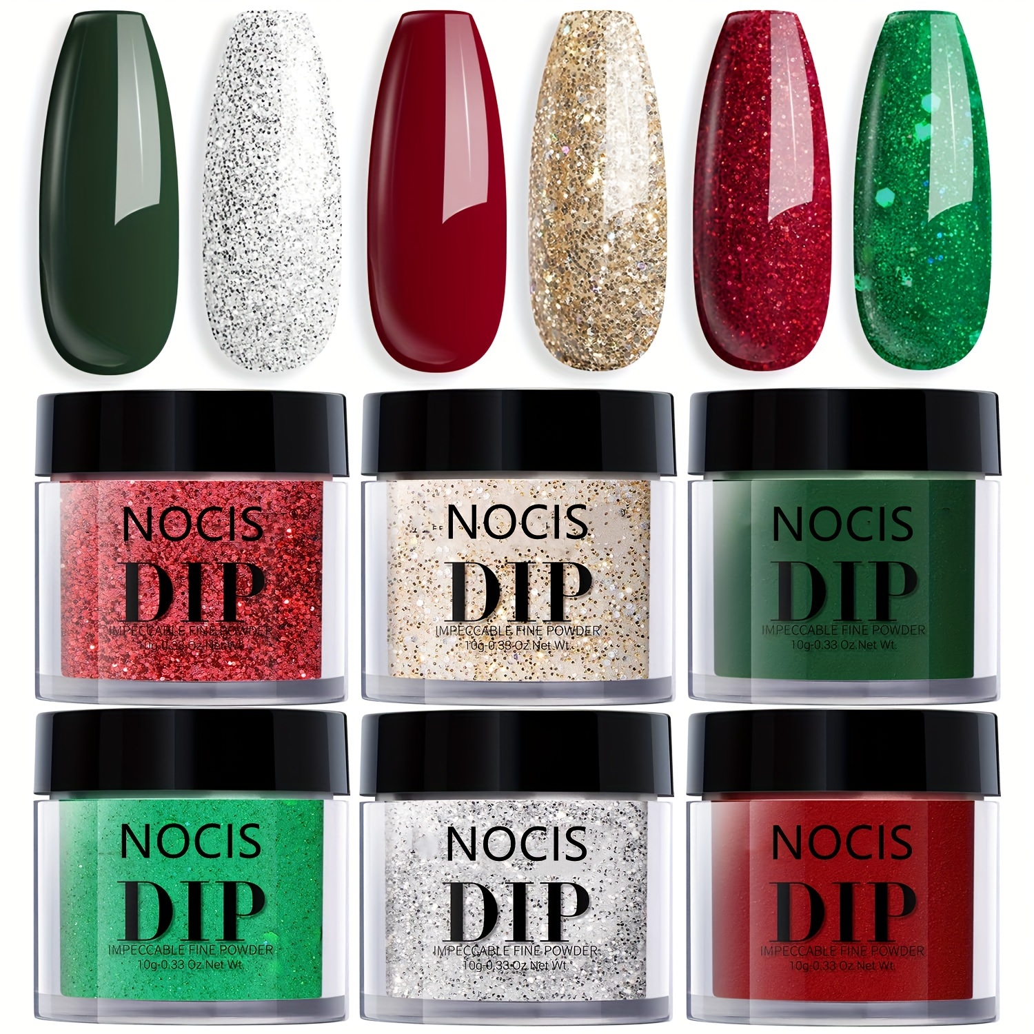 Very Fine 10g/Box Shine Glitter Dip Powder Nails Colorful Dipping