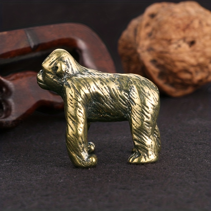 Brass Gorilla Desktop Decoration Monkey Statue Decoration - Temu