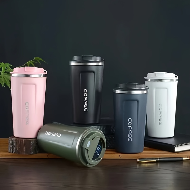 Stainless Steel Car Thermal Mug Thermos Coffee Bottles Insulated Water  Tumbler Leak-Proof Travel Thermal Vacuum Flask 380/510ml