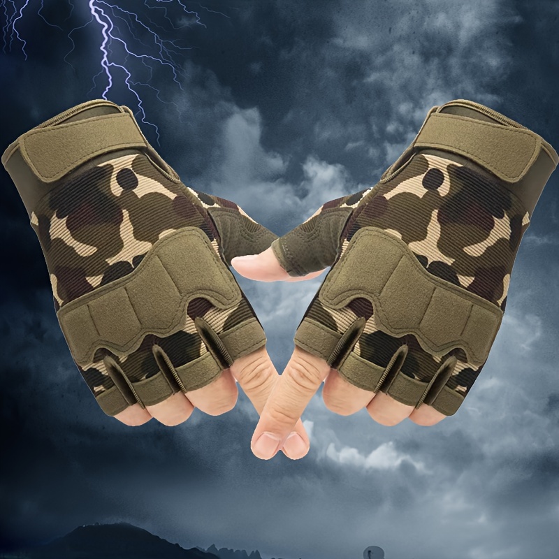 Tactical half fingerless gloves military glove outdoor fitness