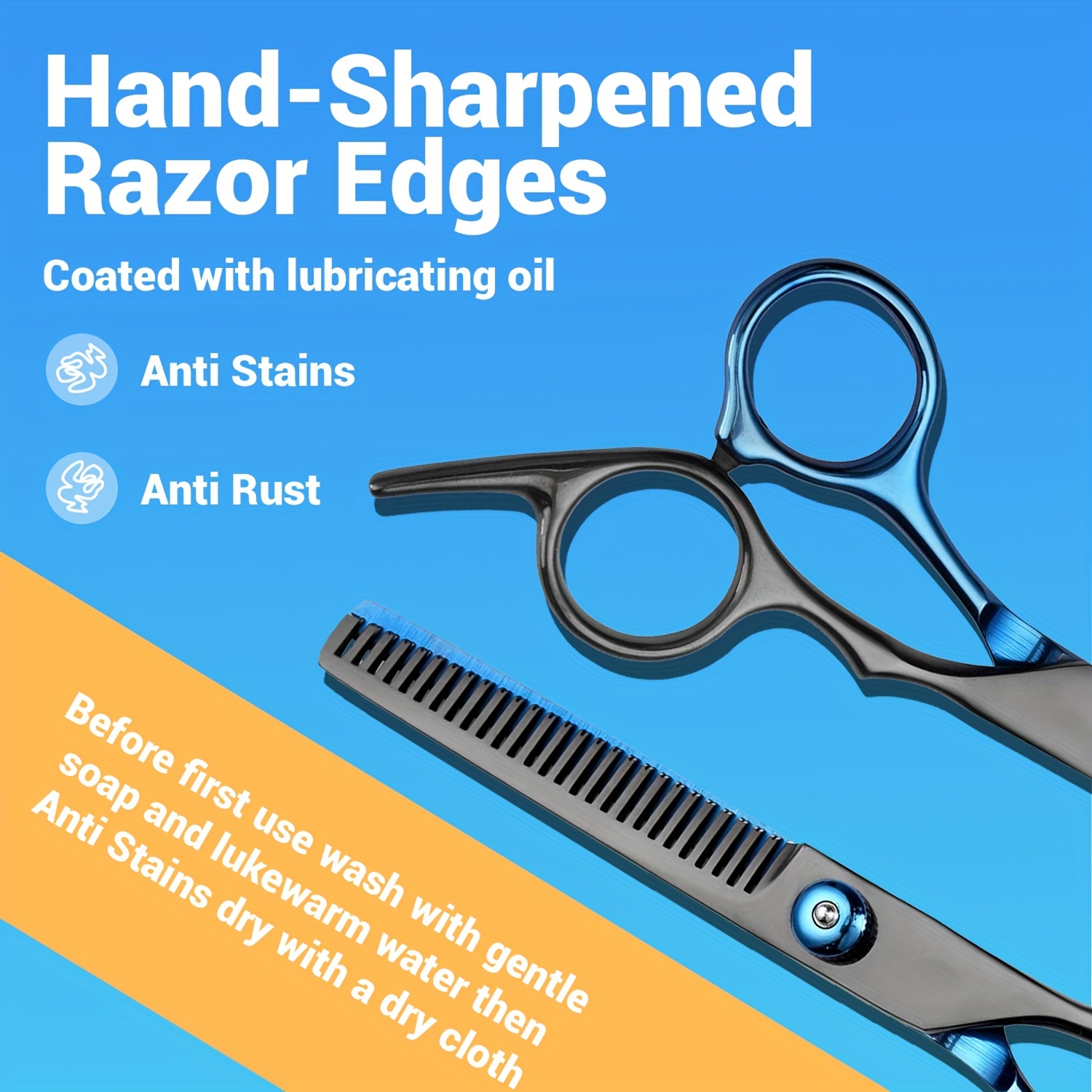 8 PCS Hair Cutting Scissors Kit, Professional Barber Shears Set