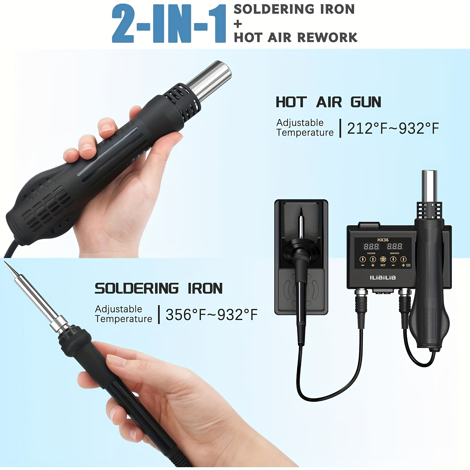 Handheld Digital Hot Air Rework Gun, Hot Air Rework Gun