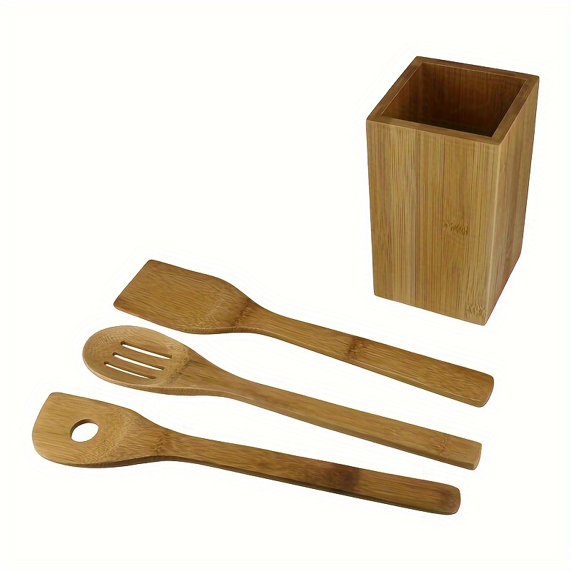 Wooden Cooking Utensils 3-Piece Set, Bamboo
