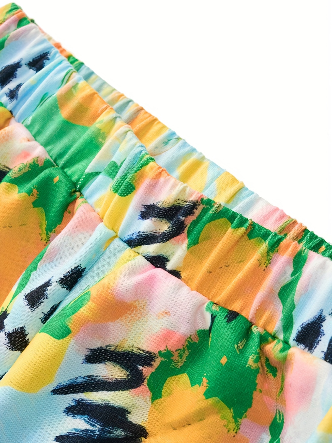 Girls Tie Dye Graphic Track Shorts