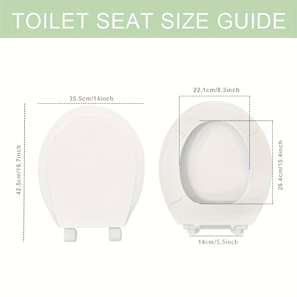 1pc Round White Toilet Seat With 17 Inches Adjustable Installation Hole