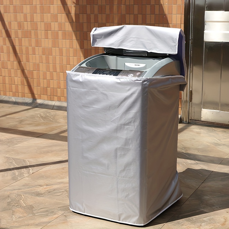  1 paquete de funda para lavadora o secadora, cubierta de  lavadora 420D para lavadora de carga frontal con impermeable, antiUV, a  prueba de polvo, adecuada para interiores y exteriores, 39 pulgadas