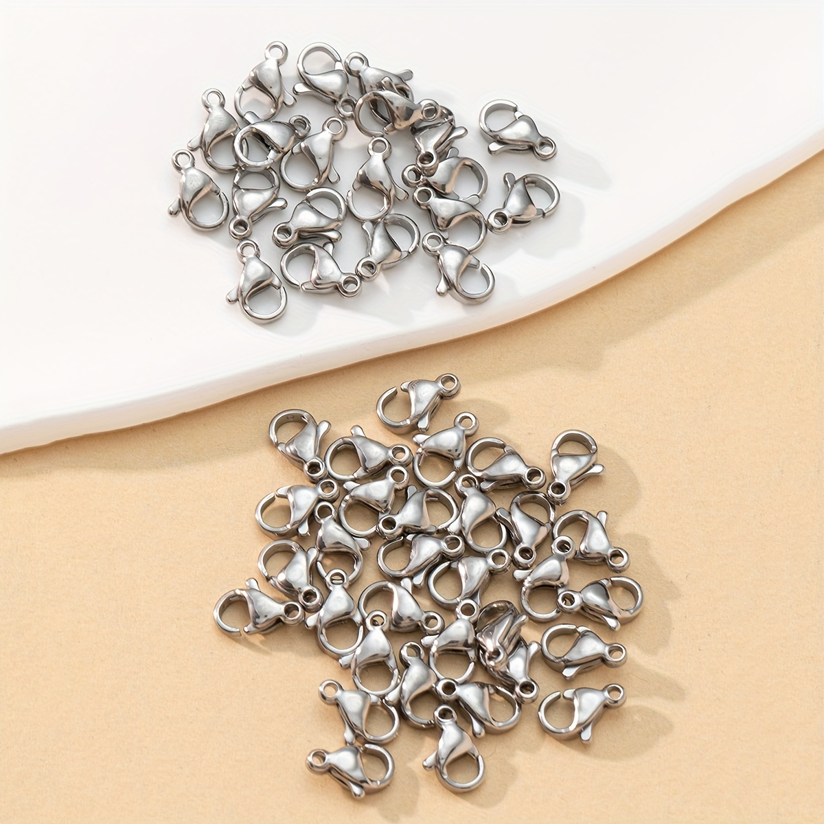 200Pcs Lobster Clasps Stainless Steel Lobster Claw Clasps For Necklace  Bracelet Clasps And Fastener Hook Jewelry Making Supplies (12mmx6mm)