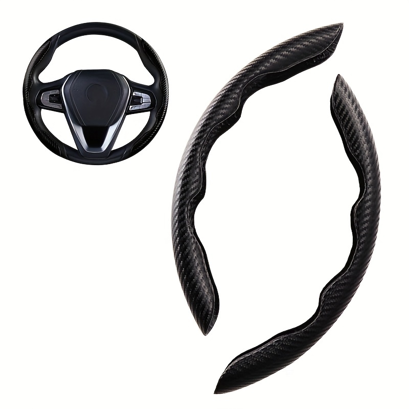 Carbon Fiber Steering Wheel Cover For Men Women Non - Temu