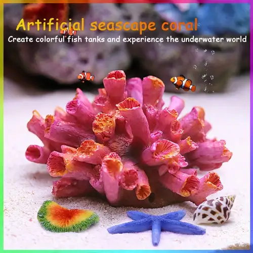 Colorful Resin Artificial Coral Reef Fish Tank Aquarium Ornament Landscape  Decor
