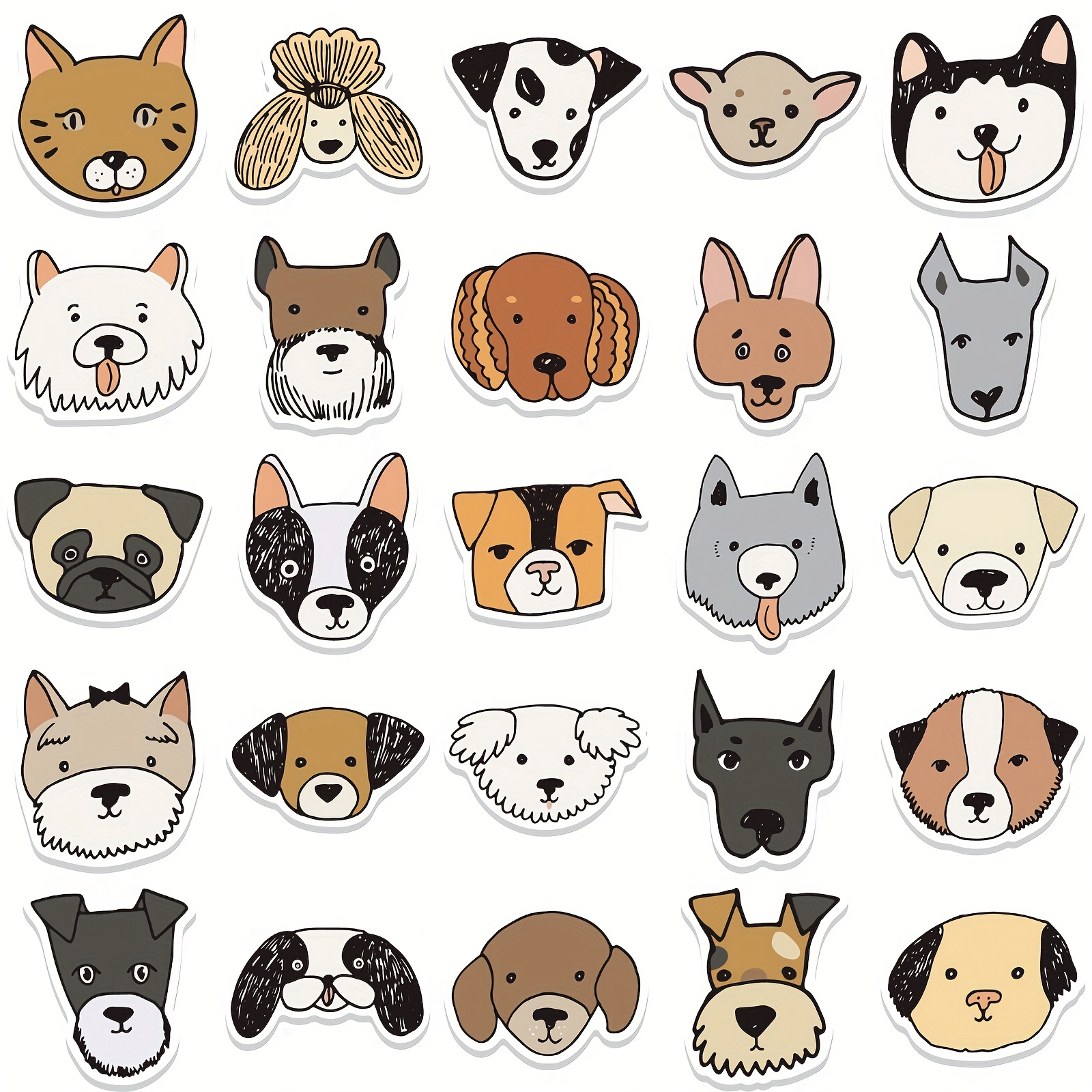 160 Pcs Waterproof Cute Pet Stickers Pack for Kids Teens Adults Cat and Dog  Stickers for Water Bottle Laptop Phone Case Scrapbook Folders Skateboard