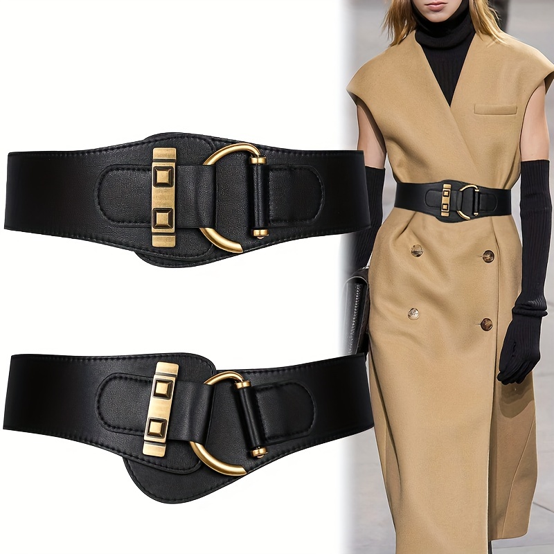 Brown Bowknot Corset Belts Vintage Pu Leather Belt Boho Obi - Temu