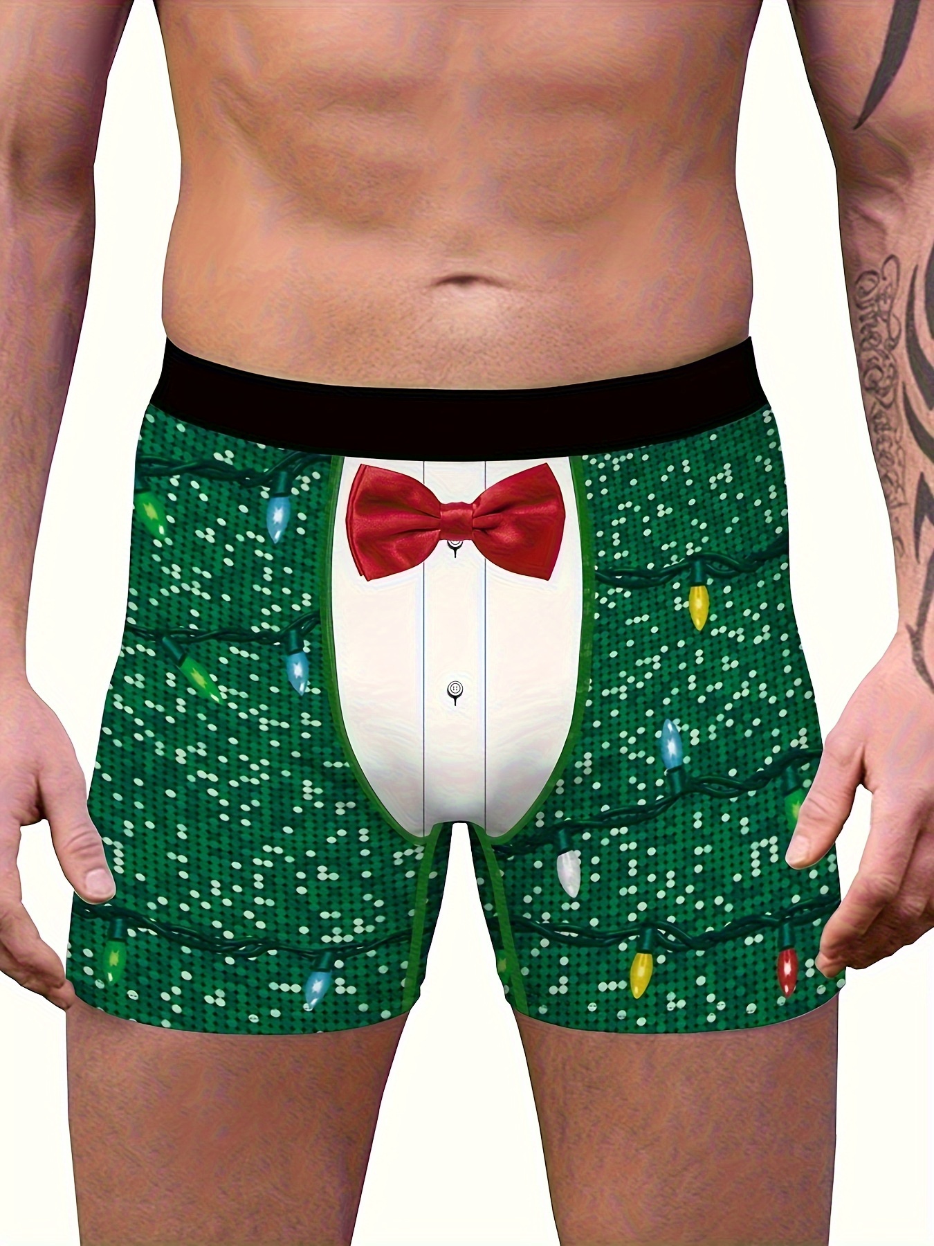 Men's Christmas Gag Gift Reindeer Underwear Novelty G string