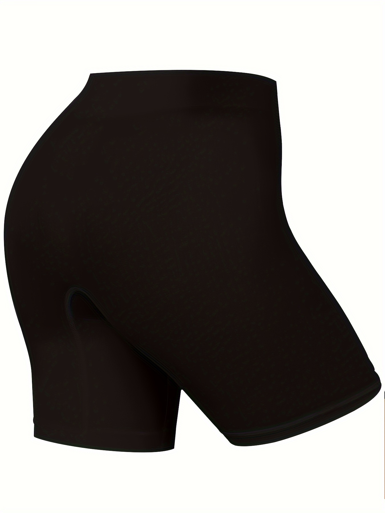 Plus Size Sexy Shapewear Bottoms, Women's Plus Solid Seamless Tummy Control Shapewear Shorts