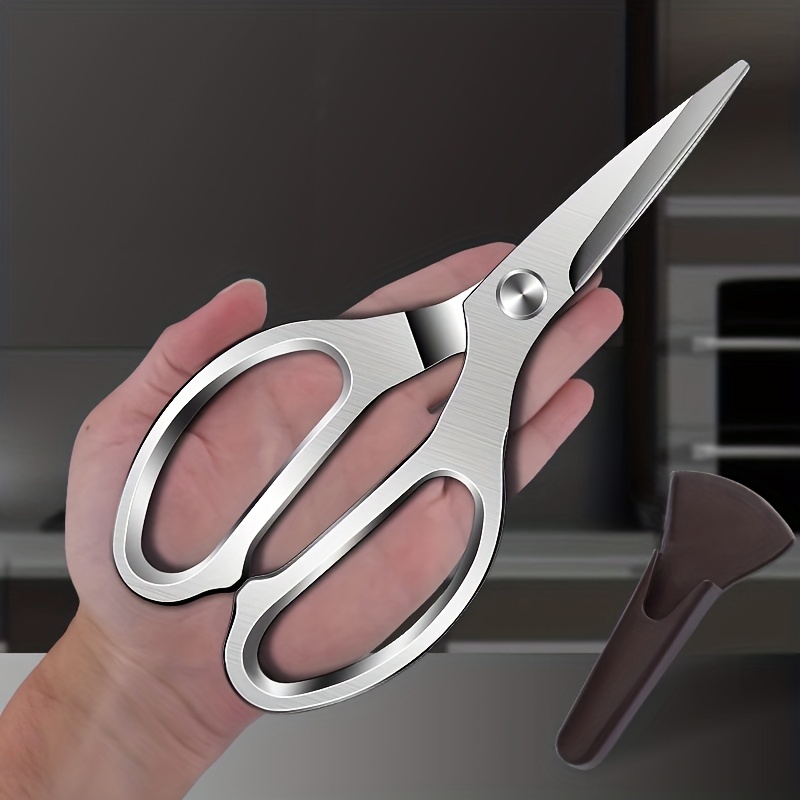 Kitchen Scissors Strong Industrial Scissors Household Scissors Silver  Stainless Steel Sharp Edge Silver Aluminum Alloy Handle Beautiful Kitchen  Scisso