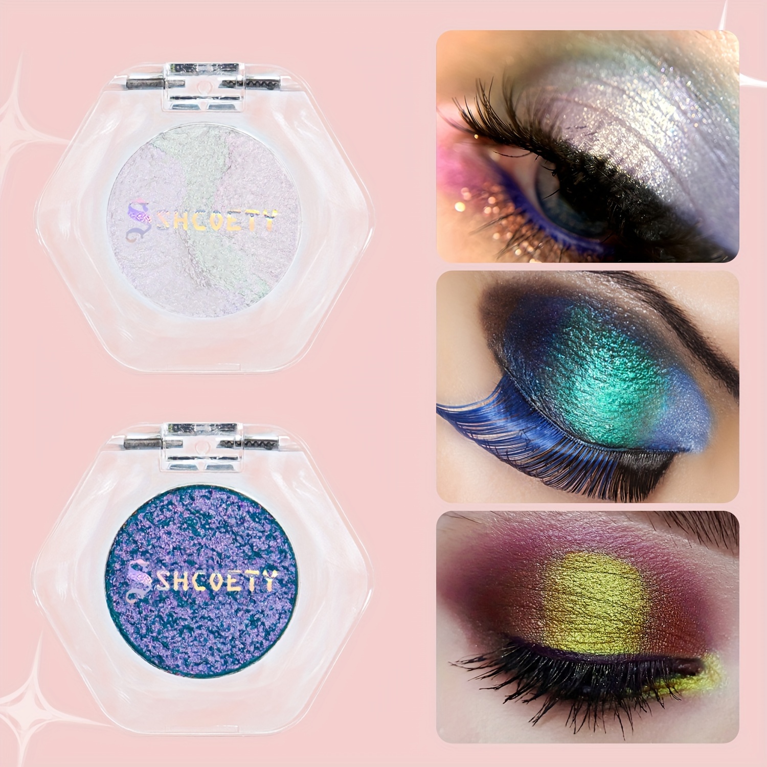 Loose Shadow Pigment Eye Glitter Shimmer Mud Sequins Eyeshadow White Nail  Pencil under Nail (L, L)