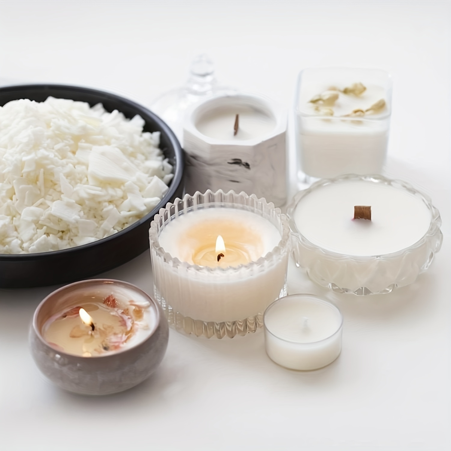 2 pounds (1kg) Natural Coconut Wax DIY Handmade Scented Candle Making  Supplies Pure White Coconut Wax