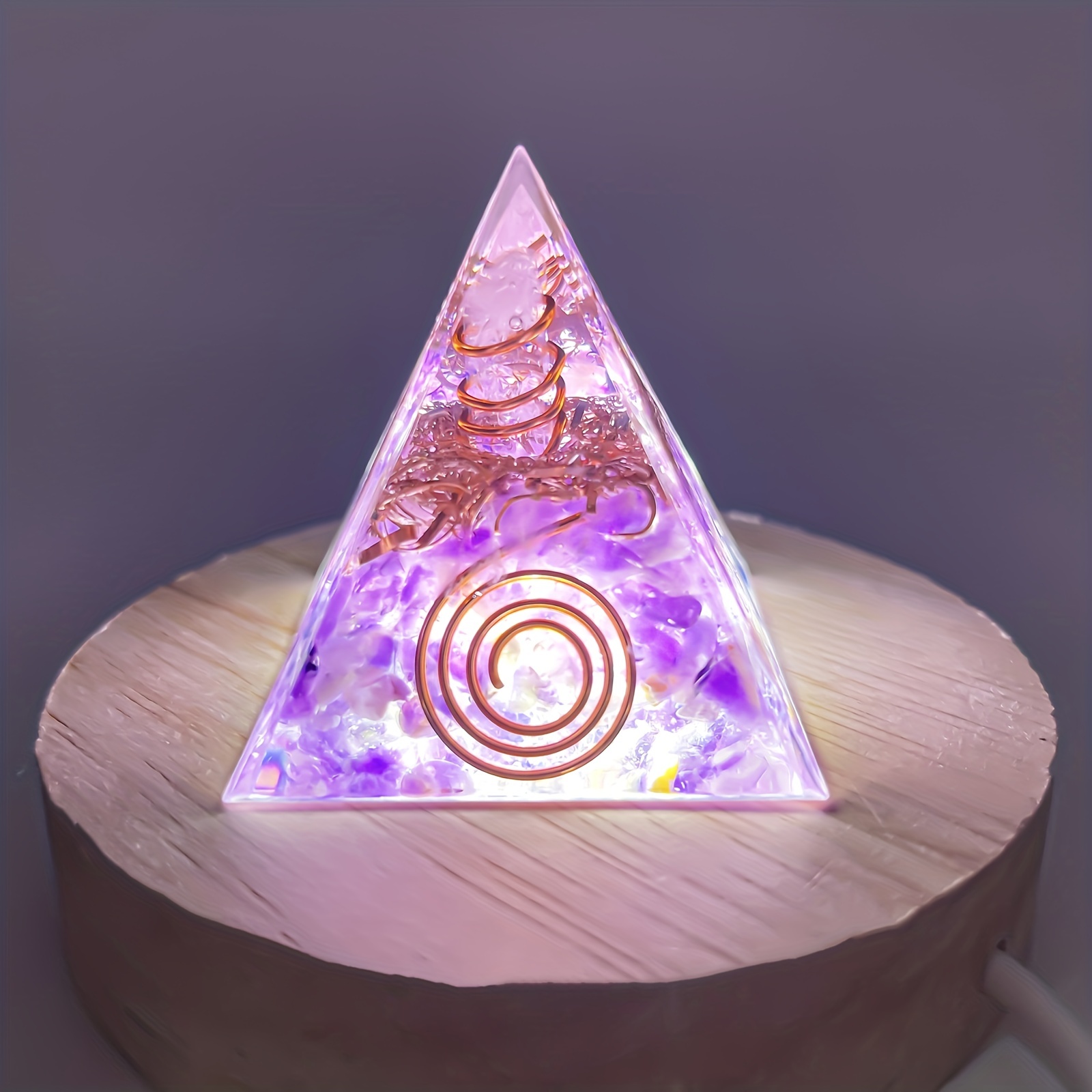 Piramide per energia positiva 2.32.3in Cristalli di orgonite Protezione  Cristalli Generatore di energia per lo stress Ridurre la meditazione di  guarigione Attirare ricchezza Fortunato