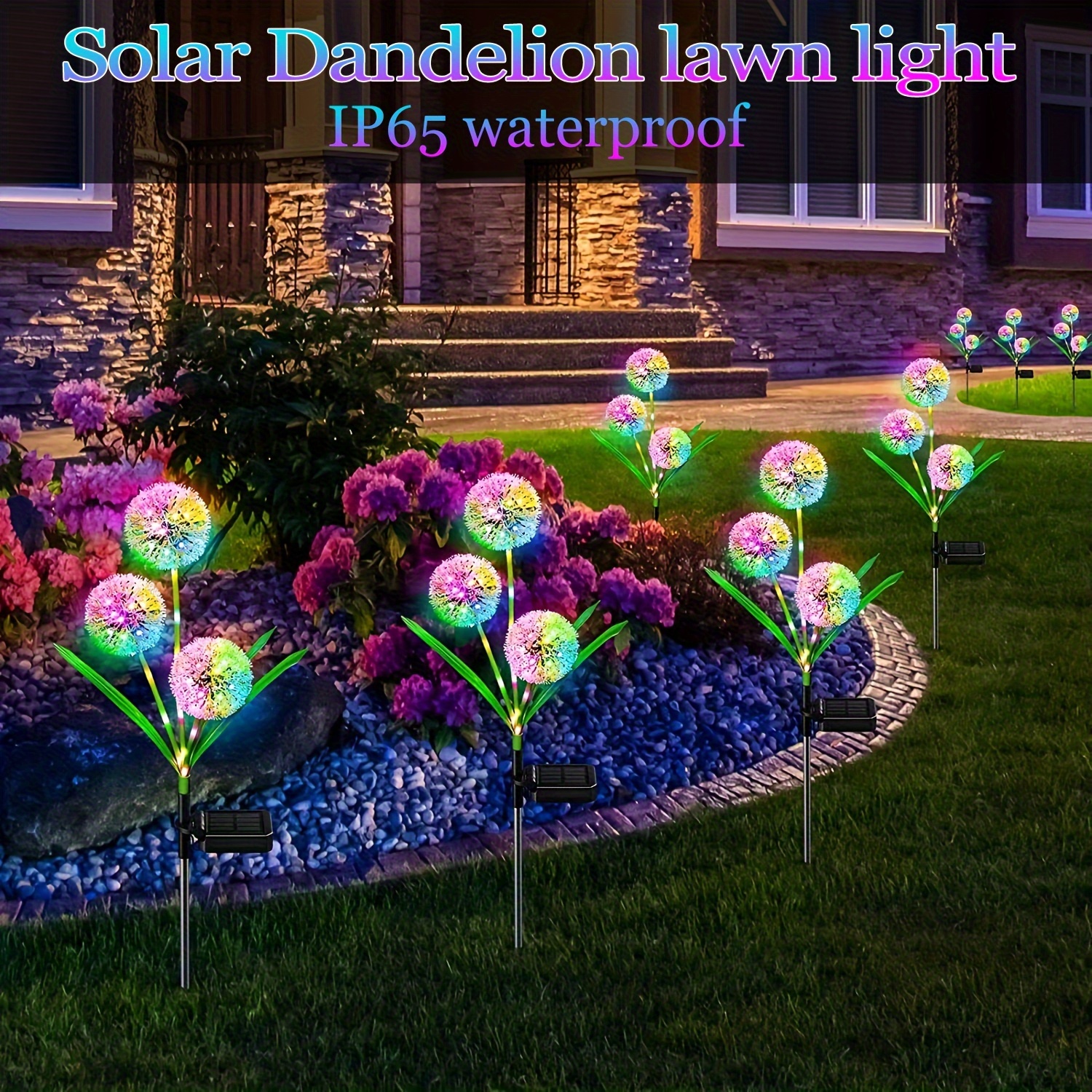 Luces Solares De Jardín Al Aire Libre Colgantes Luces Solares De Regadera  LED De Color Cálido Para Decoración De Terraza Jardín Césped (necesita Traer