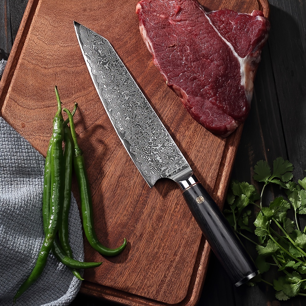 Cuchillo de chef profesional de cocina de 8 pulgadas, forjado a mano,  cuchillo de cocina de acero inoxidable forjado a mano, cuchillo de cocina  (color
