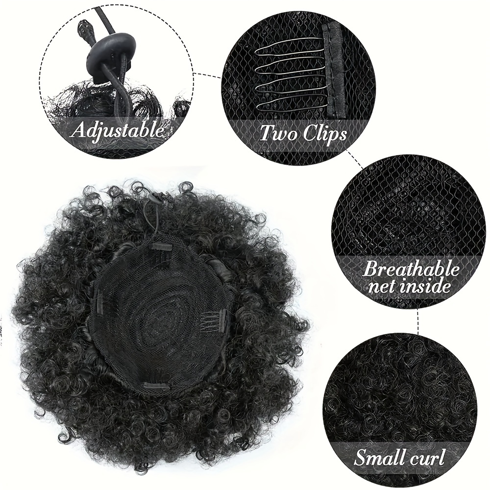Short Afro Puff Drawstring Ponytail Extension