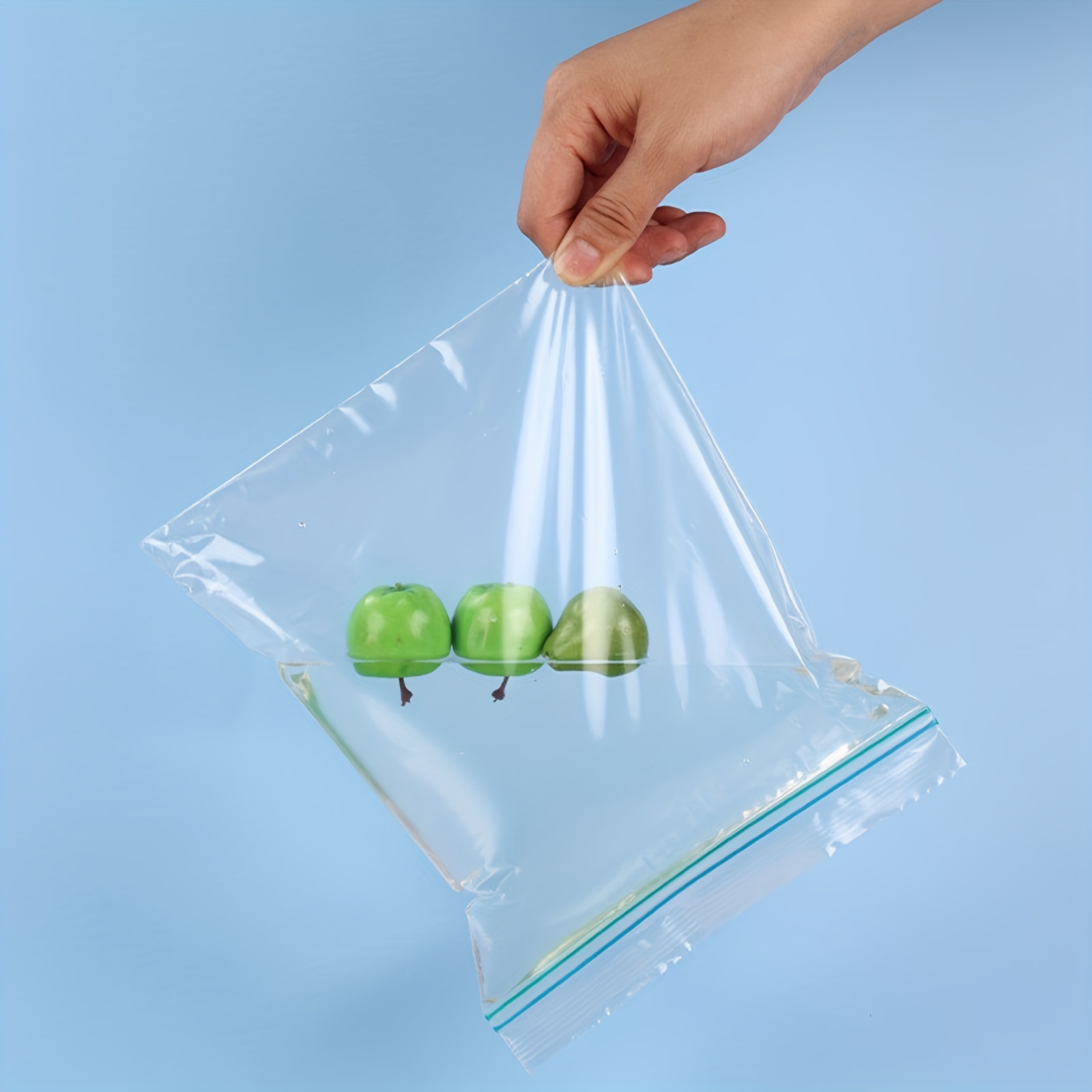Zip Lock Storage Food Reusable Bag Bags Freezer Clear Transparent Plastic  Seal