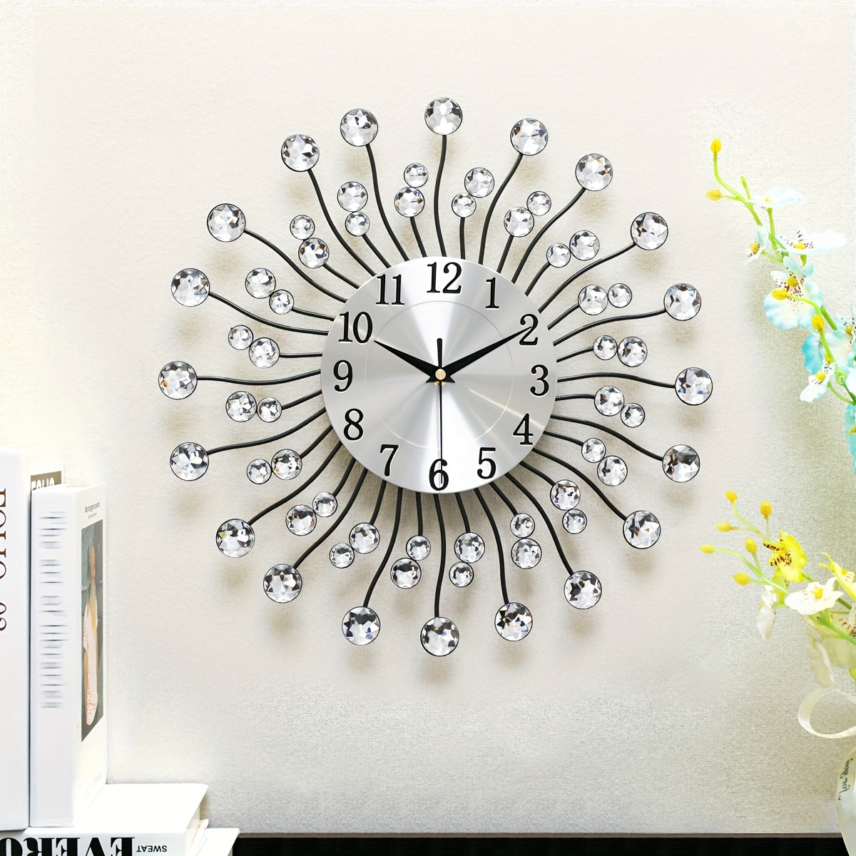 1 Reloj De Pared Grande Decorativo De Metal - Temu
