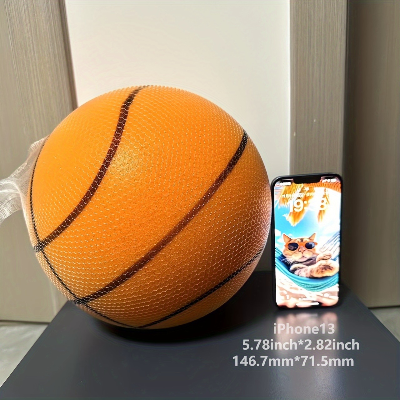  PUENBKO Baloncesto silencioso, pelota silenciosa, balón  silencioso y seguro para actividades en interiores (patrón naranja, 3#) :  Deportes y Actividades al Aire Libre
