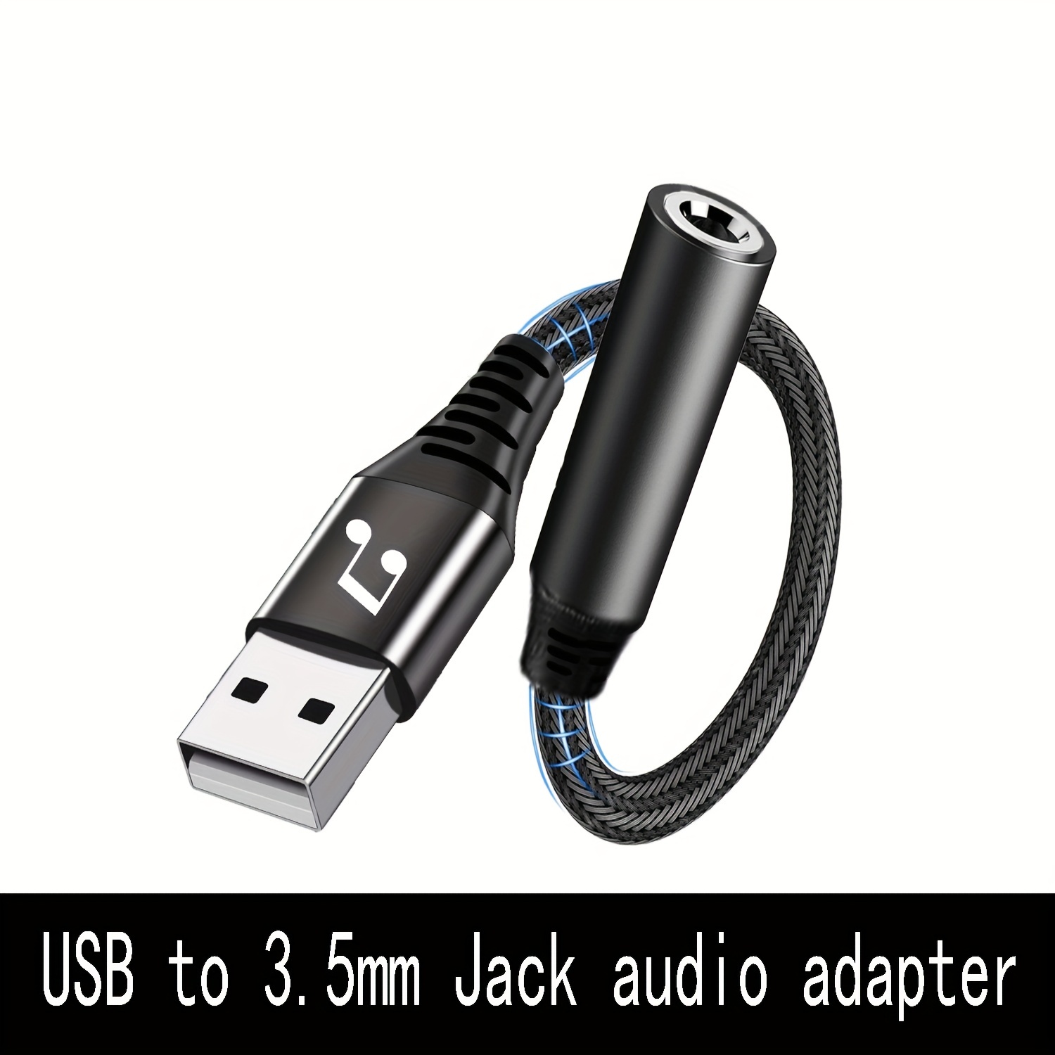 Carte son externe USB vers jack 3,5 mm Adaptateur audio Casque