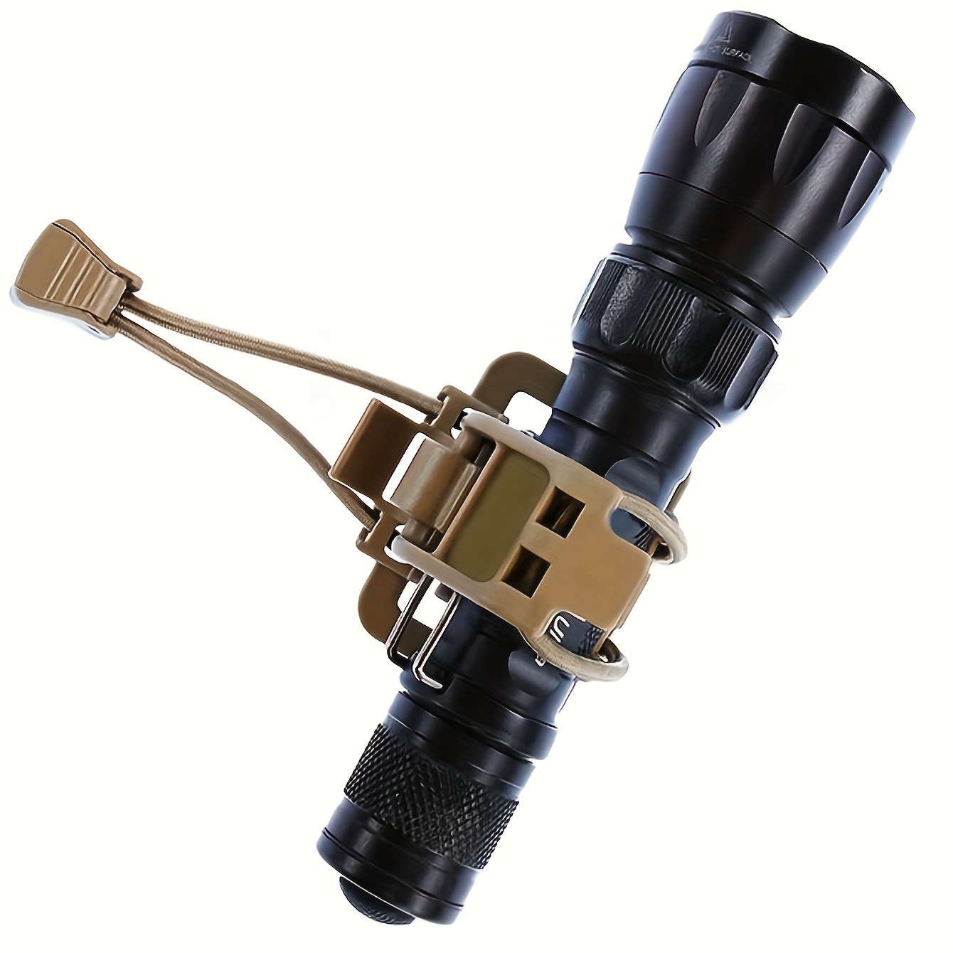 Multipurpose Molle Clip Web Dominator With Elastic String For Backpack Straps - Tactical Flashlight Holder And Bag Attachment
