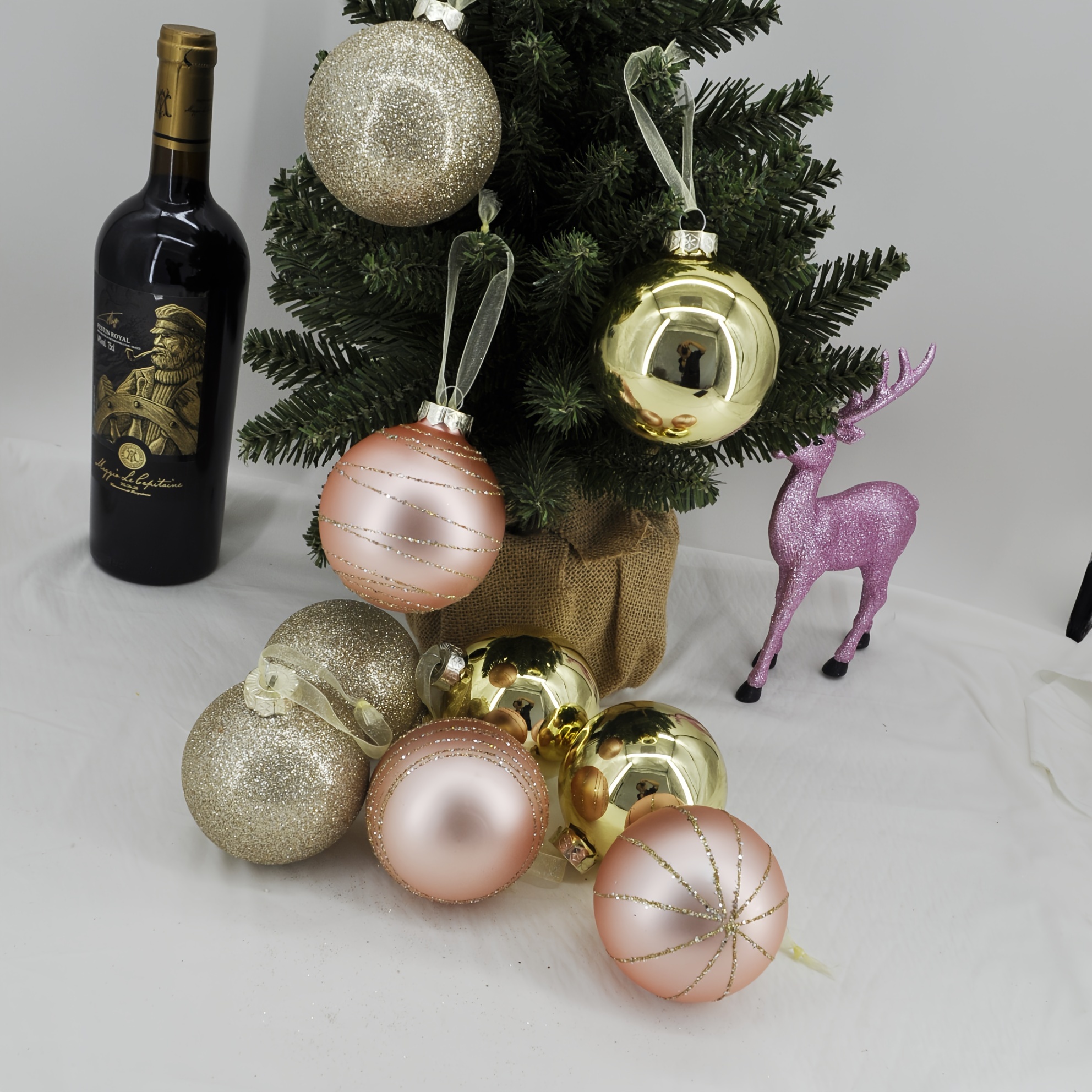 Family Ornament Wine Glasses - Set of 2