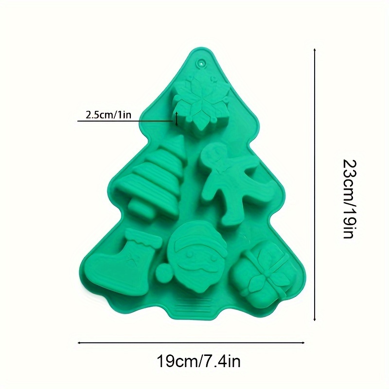 Christmas Snowflake Santa Christmas Tree Mold For Chocolate - Temu