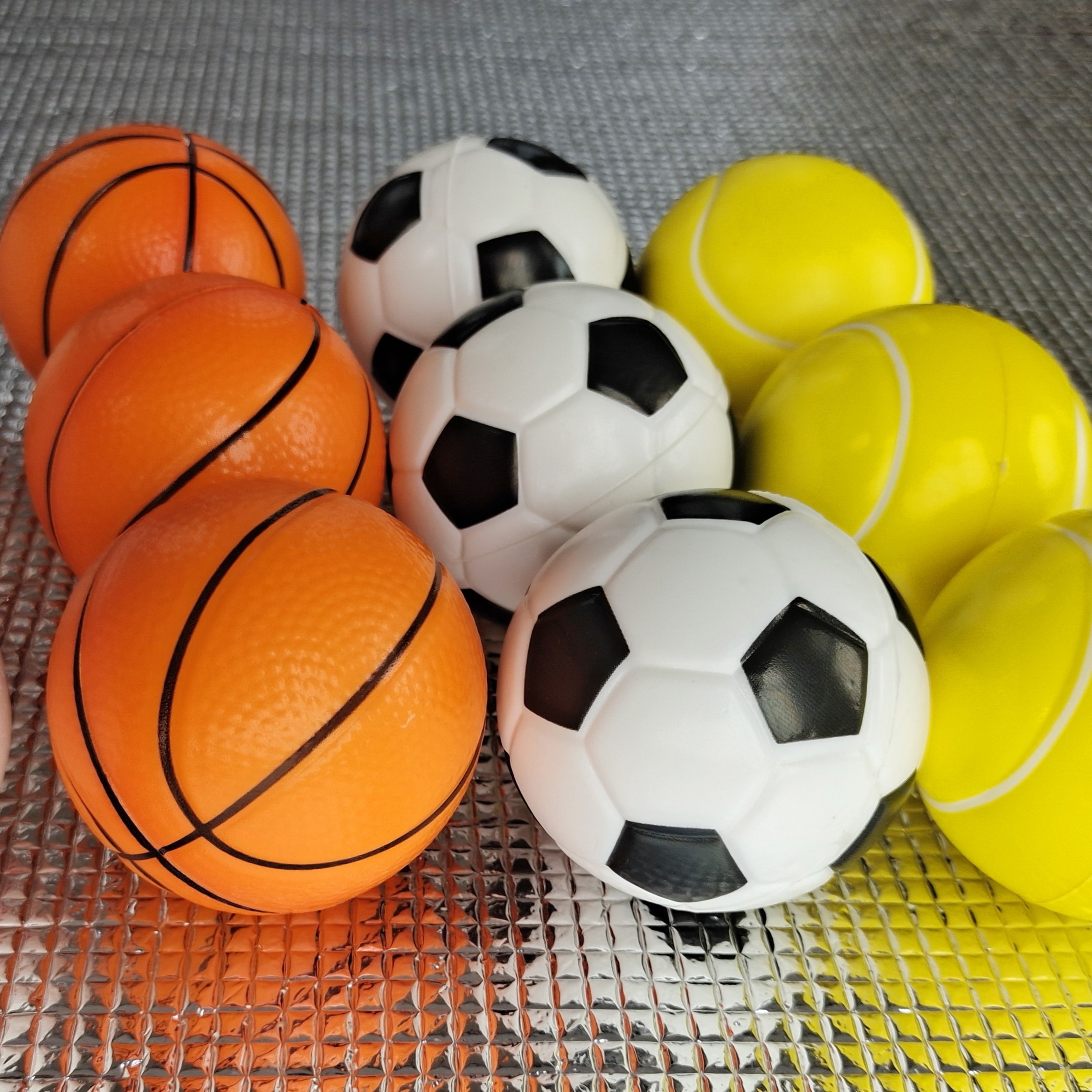 Mini Foam Football Stress Balls - Pack of 12 Football Squeeze Balls