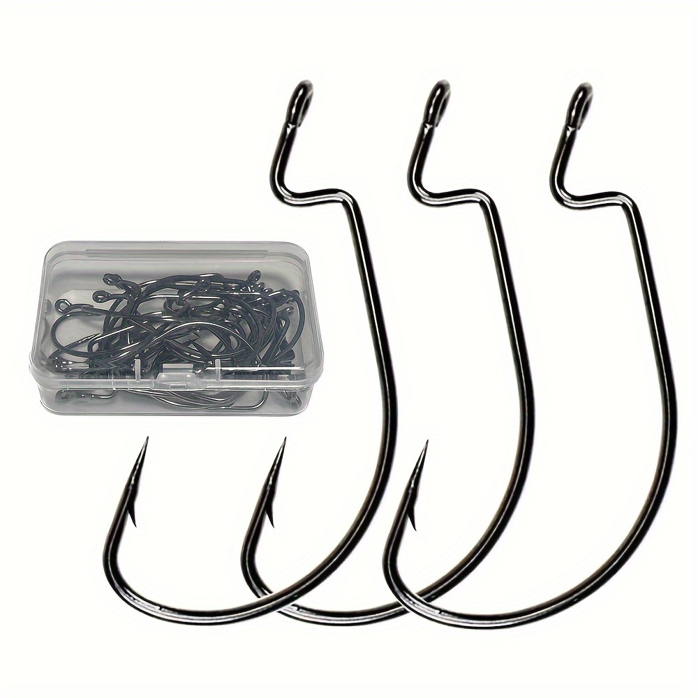 Premium High Carbon Steel Fishing Hooks With Barbs And Bait - Temu