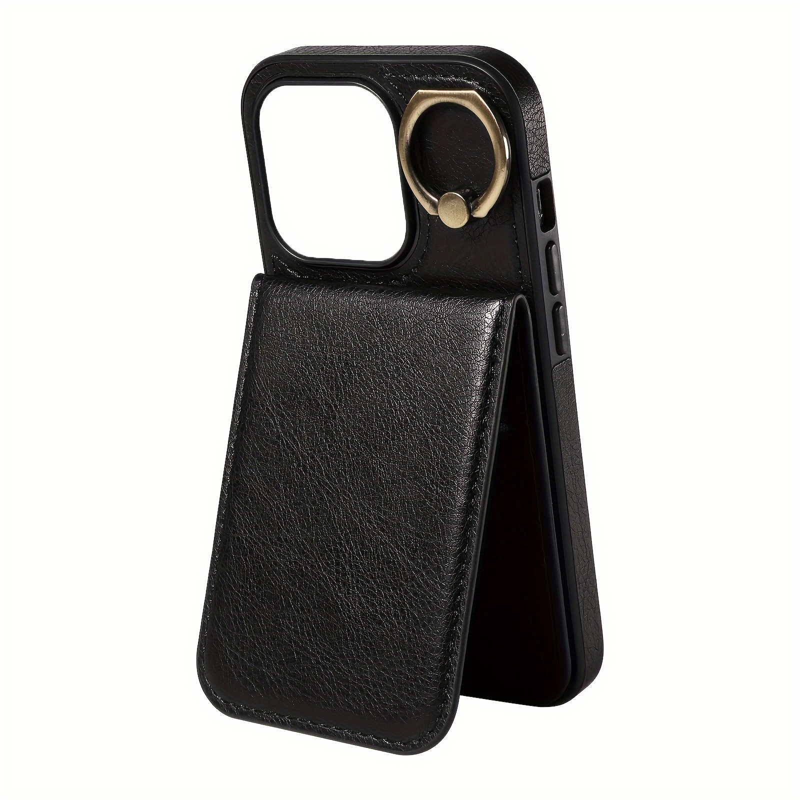 Magnetic Genuine ALCANTARA Leather Case fr iPhone 15 Pro Max 14 Metal Ring  Cover