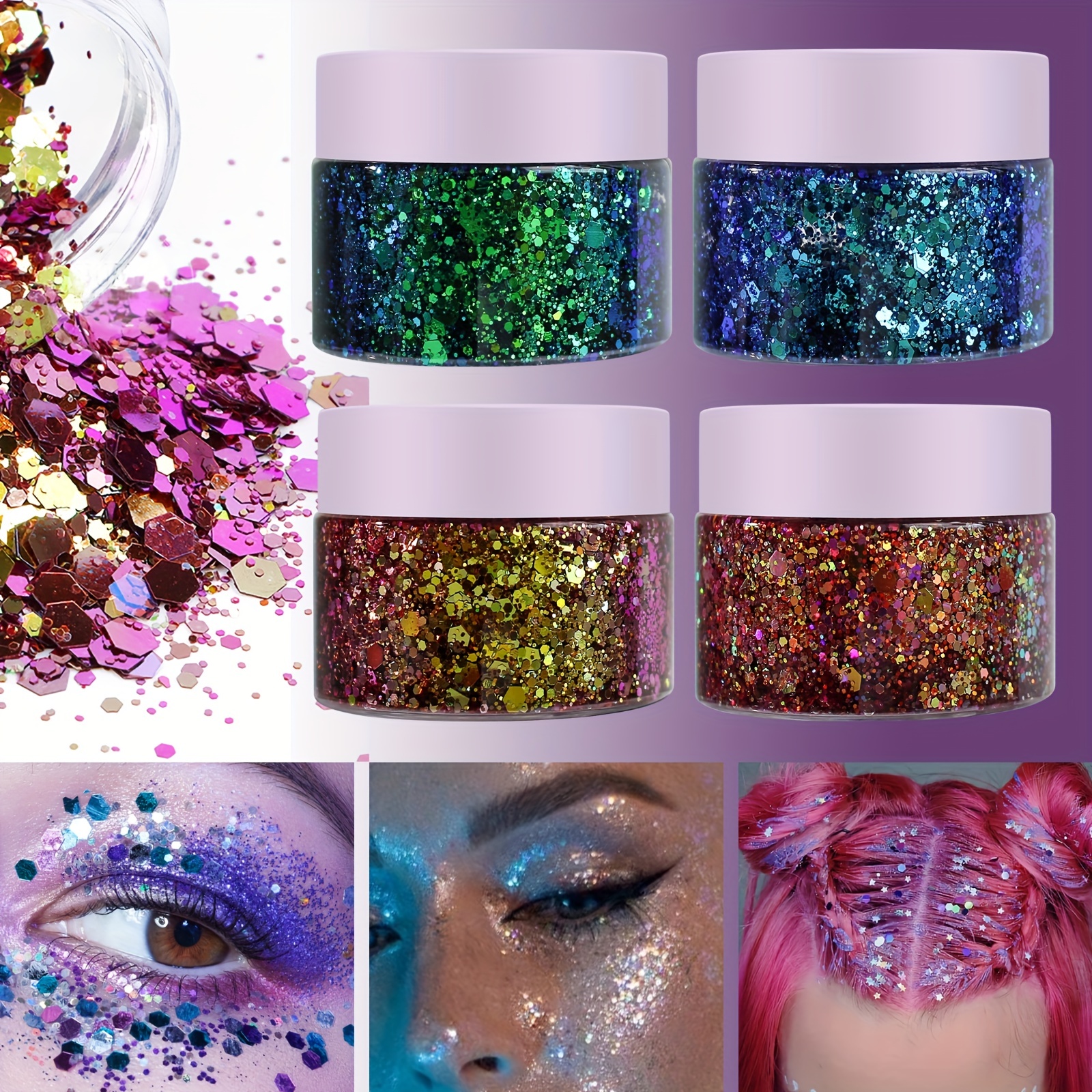 10 Colors Eyeshadow Gel Face Glitter Gel Mermaid - Temu New Zealand