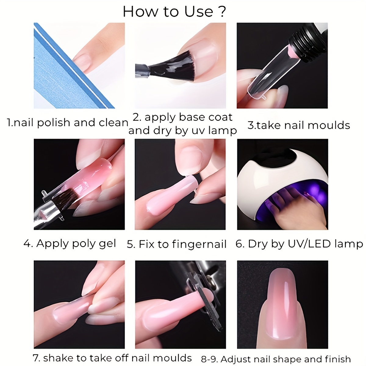 How to Apply Full Nail Tips With Polygel 