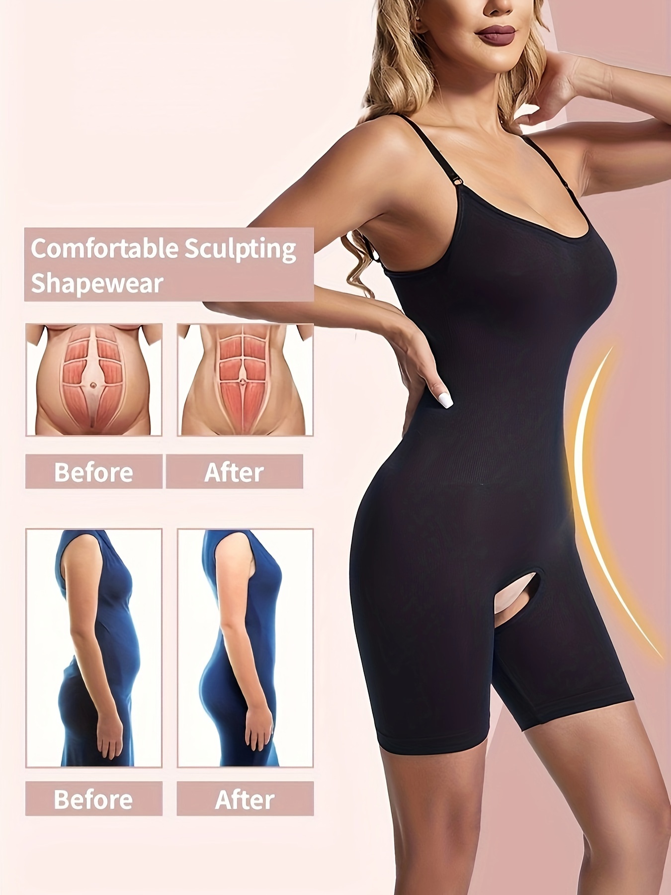 Seamless Strapless Shaping Romper Tummy Control Butt Lifting - Temu  Australia