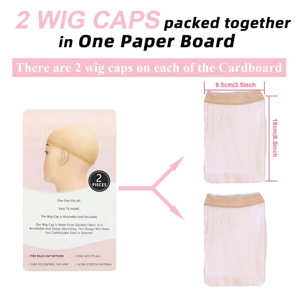 Stocking Wig Cap Ultra Thin-4 Pcs,breathable,sweat Absorber