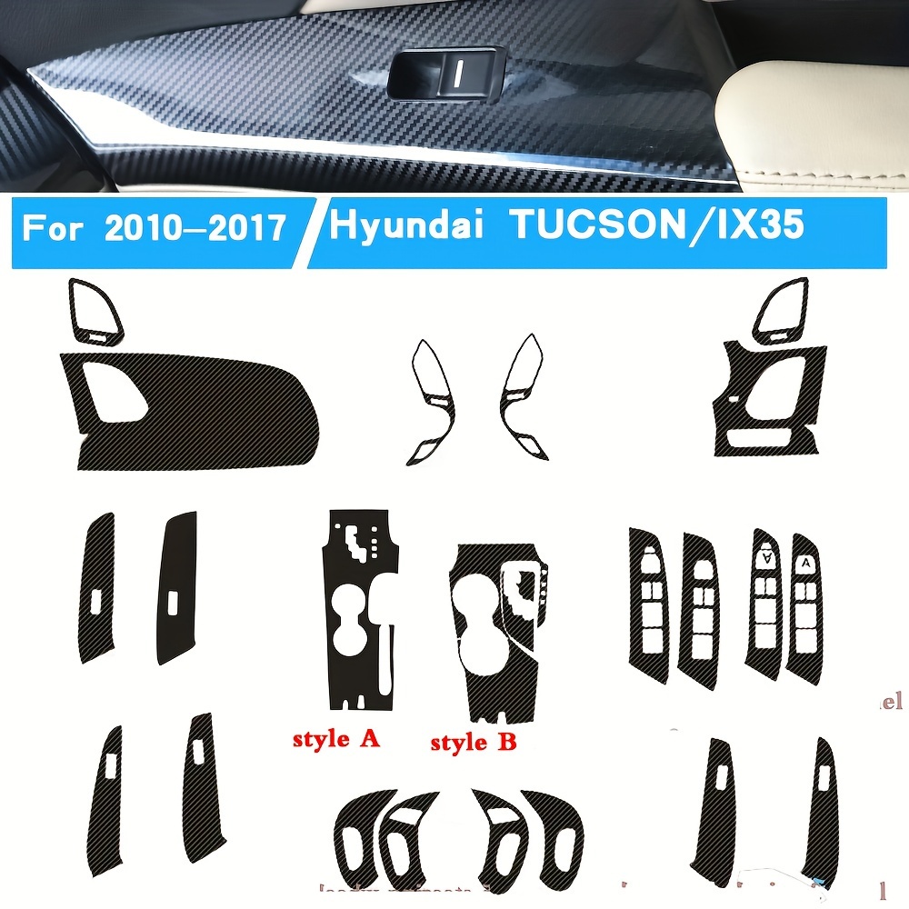 Für Hyundai I35 2017 2018 2019 2020 Neue Chrome Carbon Faser Auto Türgriff  Abdeckung Trim Aufkleber Auto Styling Zubehör overlay - AliExpress