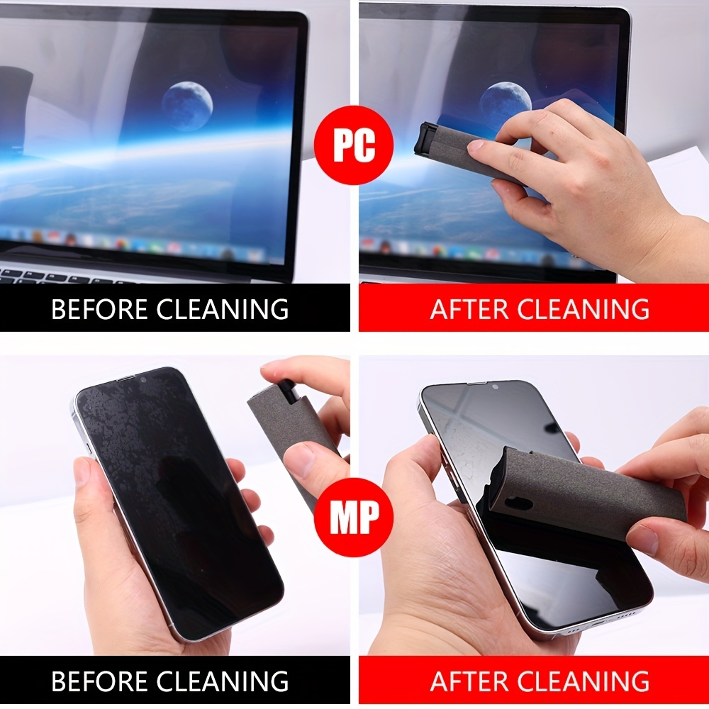 2in1 Microfiber Screen Cleaner Spray Bottle Set Mobile Phone - Temu