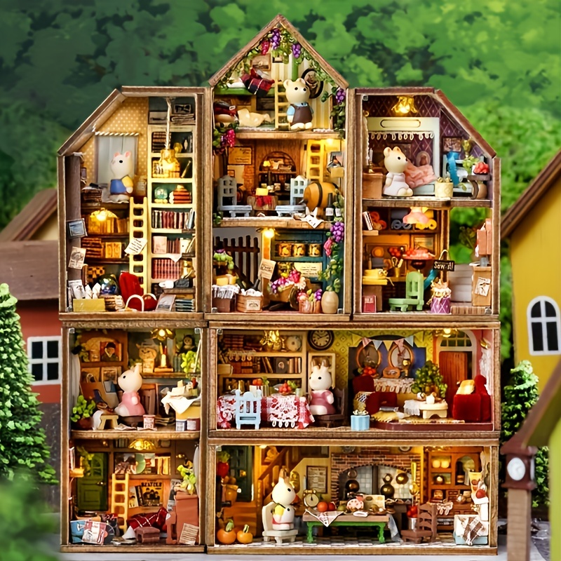 Diy Miniature Dollhouse Kit, Miniature Doll House