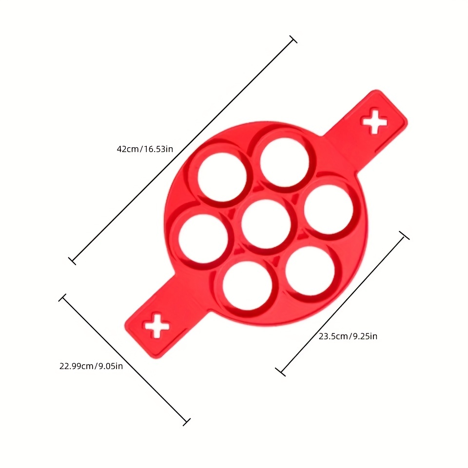 7 Holes Silicone Mold Pancake Maker Nonstick Egg Ring Maker Kitchen  Accessories Snack Cake Mold Cooking Baking Tools